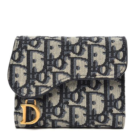 christian dior blue wallet